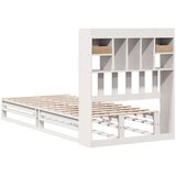  Krevet s regalom za knjige bez madraca bijeli 75x190cm borovina | shoptok.hr