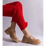 Gemre Dark beige women's loafers made of eco leather Violanda | Shoptok.si