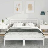  Krevetna konstrukcija Bijelo 150 x 200 cm Čvrsto borovo drvo | shoptok.hr
