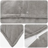  Presvlaka za jastuk 2 kom. HOUTEN Svjetlosiva 60 x 60 cm - Dizajn s paspulom Svjetlosiva 2 | shoptok.hr