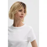 Calvin Klein Bombažna kratka majica ženska, bela barva, K20K207212