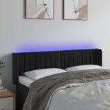  LED posteljno vzglavje črno 147x16x78/88 cm žamet, (20933334) Cene