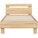  Okvir za krevet s uzglavljem boja hrasta 90x190 cm drveni | shoptok.hr