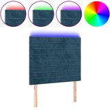  LED uzglavlje tamnoplavo 90x5x118/128 cm baršunasto | shoptok.hr