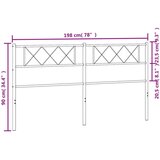  Kovinsko posteljno vzglavje črno 193 cm, (20951688) | Shoptok.si