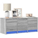vidaXL TV omarica z LED siva sonoma 97x34x40 cm inženirski les | Shoptok.si