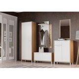 MID.YOU GARDEROBNA OMARA bela, barve hrasta | Shoptok.si