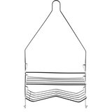 Mondex kopalniška polica kovinski Carl Silver 25x9x45,5 srebrna 1kos, (5000343149) | Shoptok.si