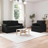  Set sofe 2 pcs Crna 144 x 80 x 85 cm tkanina | shoptok.hr