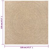  ZIZUR 120 x 120 cm s izgledom jute unutarnji i vanjski | shoptok.hr