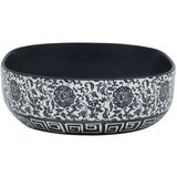 Nadgradni Nadpultni umivalnik črn in moder ovalen 59x40x14 cm k | Shoptok.si