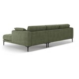 Micadoni Zelena kotna sedežna garnitura (desni kot/z ležalnikom) Bemy – | Shoptok.si