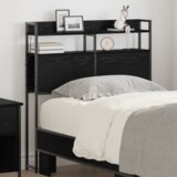 vidaXL Skladiščni naslon Črni hrast 100 cm Konstruiran les | Shoptok.si