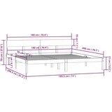  Okvir za krevet od borovine bijeli 180 x 200 cm Super King | shoptok.hr