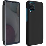AVIZAR Izjemno tanek zrcalni preklopni ovitek za Samsung Galaxy A12, funkcija stojala - crn, (20626183) Cene