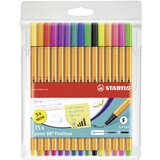Stabilo fineliner point 88, plastično ohišje 15, neon barve, (21655777) Cene