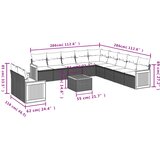  12-dijelni set vrtnih sofa od poliratana s jastucima sivi | shoptok.hr