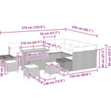  13-dijelni set vrtnog sofe s jastučićima crna poli ratan akacija | shoptok.hr