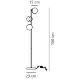 Nordlux podna lampa lilly 3xE14/25W/230V crna | Eponuda.com