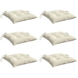  Jastuci za stolice 6 kom krem bijeli 50x50x7 cm tkanina Oxford | shoptok.hr