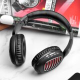 hoco. Slušalice bežične / žične, Bluetooth, mikrofon, 8h rada - W23 Brilliant Black | shoptok.hr