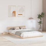 vidaXL Posteljni okvir s omaricami ob postelji 120x200cm iz trdnega lesa | Shoptok.si