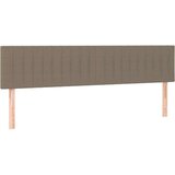  Box spring postelja z vzmetnico LED taupe 200x200 cm blago, (20899561) | Shoptok.si