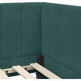 vidaXL Kotna postelja z vzmetnico Temno zelena 100 x 200 cm Žamet, (5000069948) | Shoptok.si