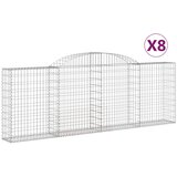  Lučne gabionske košare 8 kom 300x30x100/120cm pocinčano željezo | shoptok.hr