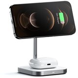 Satechi ST-WMCS2M Aluminium 2 v 1 magnetni, brezžični stojalo polnilec (iPhone 12/13, AirPods Pro, kabel USB-C), | Shoptok.si