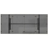  Vrtni stol sa staklenom pločom sivi 190x80x74 cm od poliratana Siva | shoptok.hr
