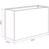 Vrtna saksija Bijela 80 x 30 x 50 cm Čelična vrata | shoptok.hr