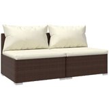 Maison Chic Seti vrtnega pohištva - Vrtna garnitura - Vrtni pohištvo set 2-delna z blazinami poli ratan rjava, (21815504) | Shoptok.si