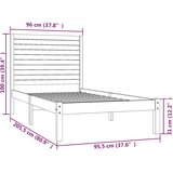  Okvir za krevet od masivne borovine bijeli 90 x 200 cm | Eponuda.ba