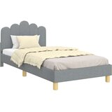  Posteljica za malčke z vzglavjem Svetlo siva 90 x 200 cm blago, (5000105097) | Shoptok.si