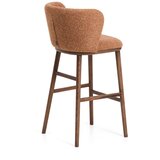 Kave Home Oblazinjen barski stol v barvi terakote (višina sedeža 75 cm) Ciselia – | Shoptok.si