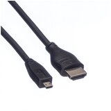 Roline HDMI priključni kabel HDMI A utikač, HDMI Micro D utikač 2.00 m crna 5581-04-11T00:00:00.000+02:00 sa zaštitom HD | Eponuda.ba