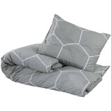  Set posteljine za poplun sivi 140 x 200 cm pamučni200x200 | shoptok.hr