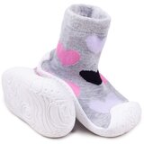 Yoclub Kids's Baby Girls' Anti-Skid Socks With Rubber Sole Cene