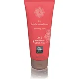 Masažni gel i lubrikant Strawberry, 200 ml