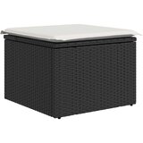 6-dijelni set vrtnih sofa s jastucima crni od poliratana Slike