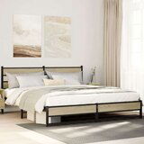 vidaXL Metalni okvir kreveta bez madraca boja hrasta sonome 180x200 cm | shoptok.hr