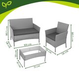 Gardlov 26910 sivi vrtni namještaj od ratana | shoptok.hr