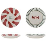 Bloomingville Crveni/krem desertni tanjuri u setu 2 kom s božićnim motivom od kamenine ø 12,5 cm Yule – | shoptok.hr