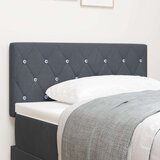 vidaXL Naslon za glavu s kristalnim gumbima, tamno sivi 90 cm, baršun | shoptok.hr