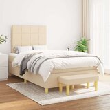  Krevet s oprugama i madracem krem 120 x 200 cm od tkanine | shoptok.hr
