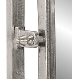  Stalak za prtljagu s vješalicama ogledalom aluminijski Srebrna | shoptok.hr