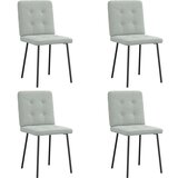 Maison Chic Jedilni stoli - Vzorci stoli 4 kosi svetlo siv žamet A899, (22031744) | Shoptok.si