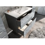 Germania Sivi zidni ormarić s umivaonikom u sjajnom dekoru 81x61 cm Vasio – | shoptok.hr