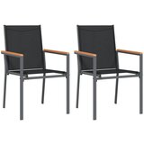 Maison Chic Vrtni stoli - Stol za vrt 2 kosa črni 55x61,5x90 cm textilene in jeklo JS1201, (21878553) | Shoptok.si